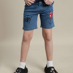 Kidsville Marvel Featuring  Spiderman Printed Shorts-Blue-image-19