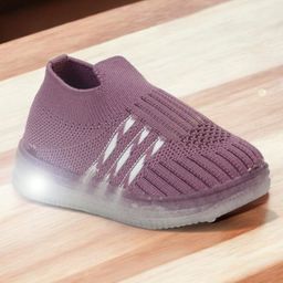 Lil Lollipop Mesh Detailed Slip On LED Shoes - Purple-image-53