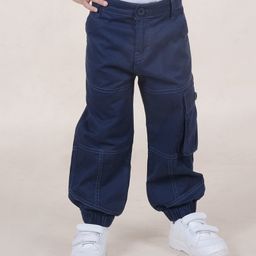 Kiddopanti Pocket Detailed Cargo Pant - Navy Blue-image-91