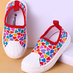 Cute Walk by Babyhug Slip On Casual Shoes With Heart Print - Red-image-64
