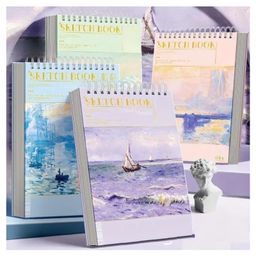 YAMAMA Sketching Book for Artist, 8K Thickened Sketchpad for Artist, Hand-Painted Colored Lead Picture Album Sketch Book for Painting, Drawing, Art & Craft Work 8k Size 60 Sheets(Pack of 1 - Design And Color May Vary)-19