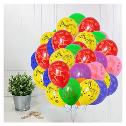 Funcart Jungle Animal Latex Balloons Multicolor - Pack of 50-4