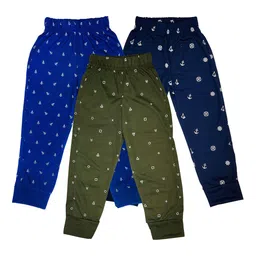 Surfbae Kids Pack Of 3 Printed Cotton Relaxed Fit Mid-Rise Joggers-image-8
