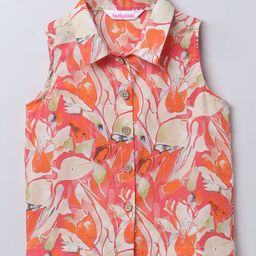 taffykids Girls Comfort Floral Opaque Printed Casual Shirt-image-96