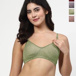 LILY Pack of 4 Abstract Printed Bra Full Coverage-39