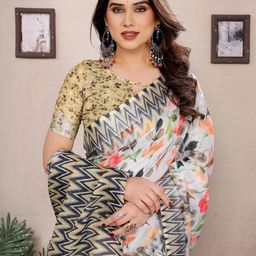 DIVASTRI Floral Zari Saree-image-86