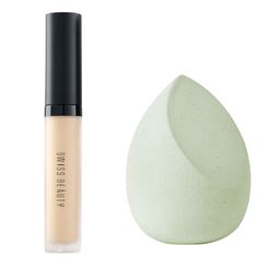 SWISS BEAUTY Liquid Concealer 5.6g - Sand Sable 02 & Beauty Blender - Green Combo-39