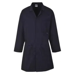 RS PRO Navy Men Reusable Lab Coat, L Model No 1716845-38