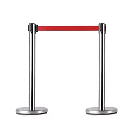 Darit Stainless Steel Stanchion Queue with 2m Retractable Belt Red-picture-32