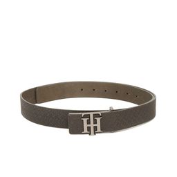 Tommy Hilfiger Men Olive Green Textured Leather Belt-image-67