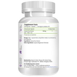Natures Velvet Arjuna  Pure Extract (500 mg),  60 capsules  image 2