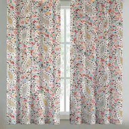 ANA White & Blue Set of 2 Floral Room Darkening Window-image-50