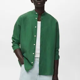 MANGO MAN Linen Cotton Classic Fit Shirt-image-66