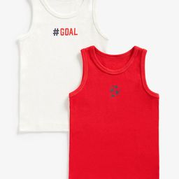 mothercare Boys Pack of 2 Solid Pure Cotton Innerwear Vests-15