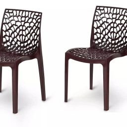 RW Rest Well Web Polypropylene Armless Cafeteria Chair, Brown (Set of 2)-picture-24