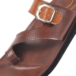 Trump Brown PU Flip Flops-image-66