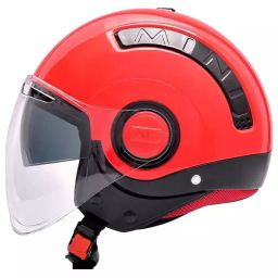 Studds NANO 560 BLACK/RED (560 mm) Small Open Face Helmet, BLACK/REDNANO 560-image-5