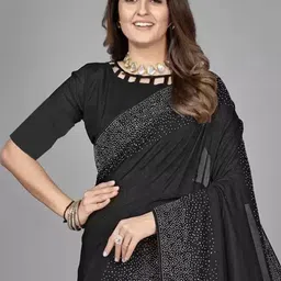 Florence Embellished Beads and Stones Pure Georgette Saree-picture-31
