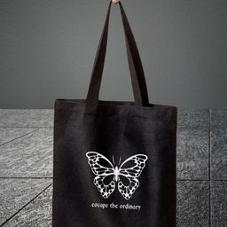 the sack co Black Cotton Tote Bag-image-99