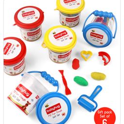 Babyhug My Fun Dough Return Gift Set Kit with 12 Tools Pack of 6 - 540 g-1