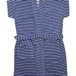 BUMZEE Half Sleeves Striped Bathrobe - Royal Blue-picture-20
