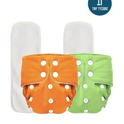 Tiny Tycoonz Pack of 2 Resuable and Washable Diapers with 2 Microfiber extra absorvent seven layers Inserts - Multicolor-23