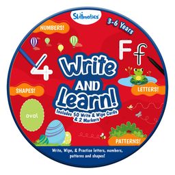 Skillmatics Write and Learn Cards for Toddlers Letters Numbers Patterns and Shapes Preschool Learning Reusable Cards Travel Toys Gifts for Kids Ages 3 and up-0