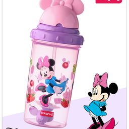 Babyhug Disney Straw Sipper with Mickey Mouse Print & Weighted Straw Purple- 330ml-22