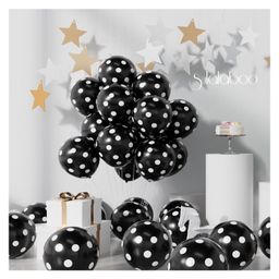 Funcart Black Polka Dot Balloons - Pack of 25-image-24