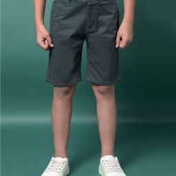 CRIMSOUNE CLUB Cotton Woven Solid Shorts - Green-image-65