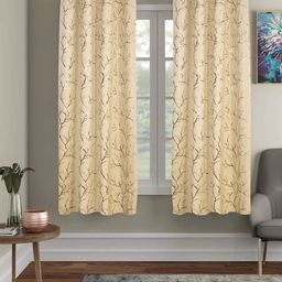 RRC Premium Polyester Blackout Curtains For Window 100% Light Blocking Brown-image-57