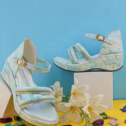 LMG Lifestyle Girls Embellished Wedge Sandals-image-87