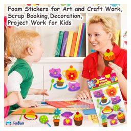 FunBlast Tea Set Theme Foam Stickers for Kids  Multicolor image 4
