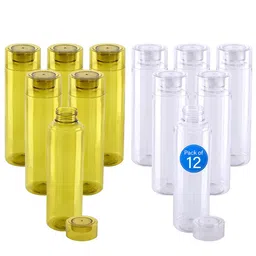 Kuber Industries White & Green Set of 6 Plastic Solid Water Bottle-10