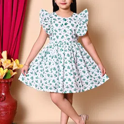 BARKAT DESIGNING PLANET Polka Dot Flared Sleeve A-Line Dress-83