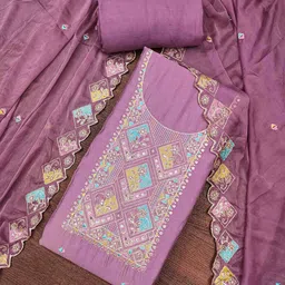 KALINI Embroidered Unstitched Dress Material-picture-19