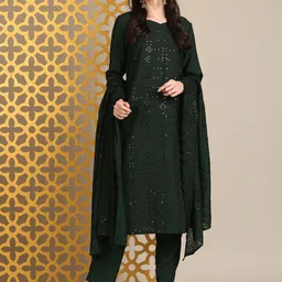 Anouk Women Regular Sequinned Kurta with Trousers & With Dupatta-38