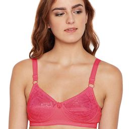 Bodycare Women Pack of 3 Coral-Coloured Self Design Everyday Bra 5583COR-19