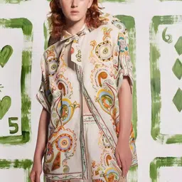 Routes by All About You Printed Pure Linen Shirt With Short Co-Ords-picture-51