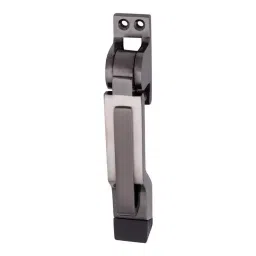 Atom 15.24 cm (6 inch) Iron Black Silver Finish Grey and Silver Kickdown Door Stopper, DS-002-BS-image-11