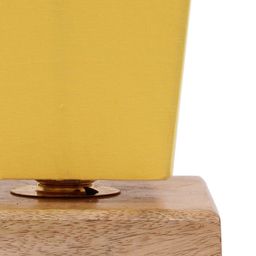 Devansh Yellow Solid Traditional Column Table Lamp with Shade image 5