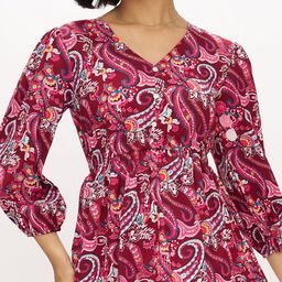 AASK Women's Polyester Printed Pink Color Regular Top image 4