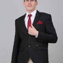 Cantabil Checked Single Breasted Blazer-picture-33