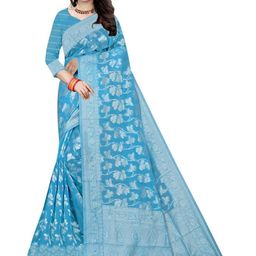 KALINI Woven Design Pure Cotton Banarasi Saree-image-59