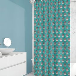 ArtzFolio Green & Black Printed Waterproof Shower Curtain-image-25