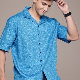 FCUK Pure Cotton Geometric Printed Relaxed Fit Casual Shirt-picture-40