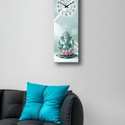OLIVE TREE Green & Pink Printed Traditional Wooden Rectangle Analogue Wall Clock-image-24