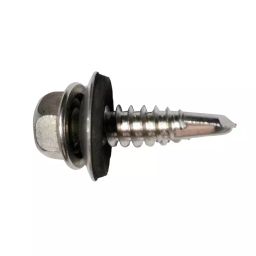 CANDORR 6.3x25 mm Stainless Steel Self Drilling Screw with Metal Bonded EPDM Washer-image-79