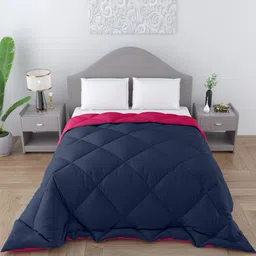 CHICERY Blue & Pink Microfiber AC Room Double Bed Comforter-image-58