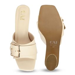 CAI PU Block Sandals with Buckles image 2